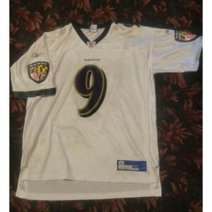 Reebok Baltimore Ravens Steve Mcnair #9 White Jersey Size XL NFL Equipment